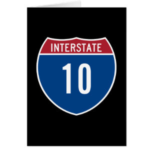 Interstate 10 hälsningskort