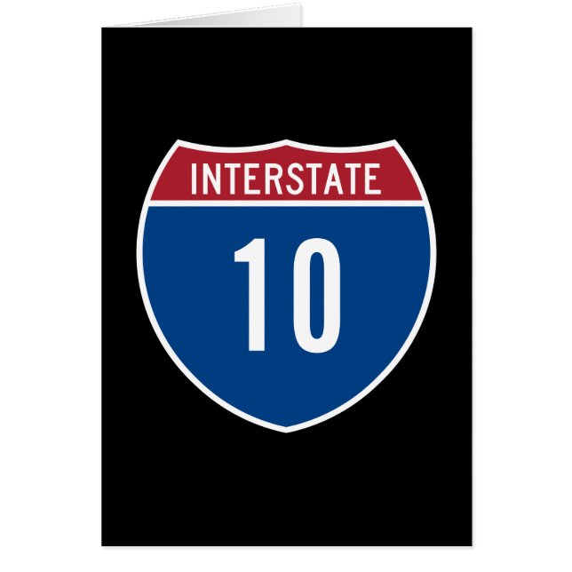 Interstate 10 hälsningskort (Framsidan)