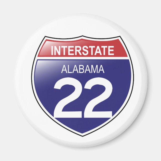 Interstate 22 Alabama Magnet (Framsidan)