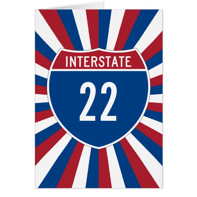  Interstate 22 Hälsningskort (Framsidan)