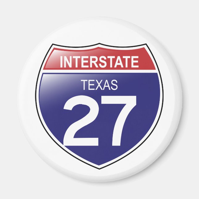 Interstate 27 Texas Magnet (Framsidan)