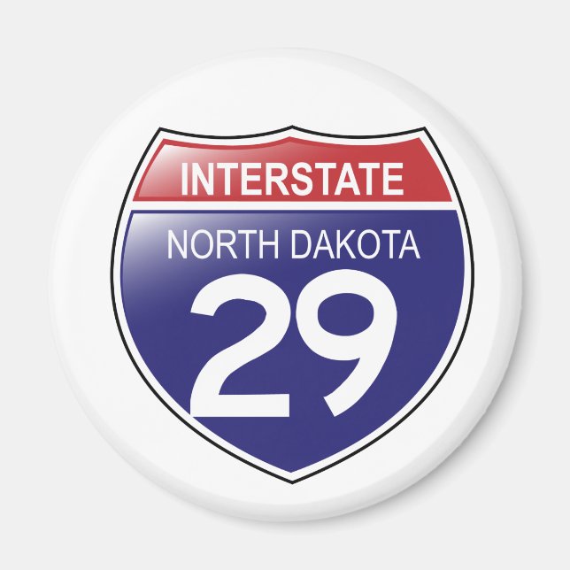 Interstate 29 North Dakota Magnet (Framsidan)