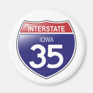 Interstate 35 Iowa Magnet