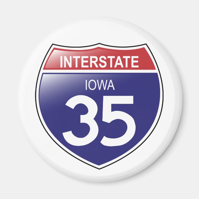 Interstate 35 Iowa Magnet (Framsidan)