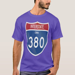 Interstate 380 Iowa I380 Highway Överdimensionerad T Shirt