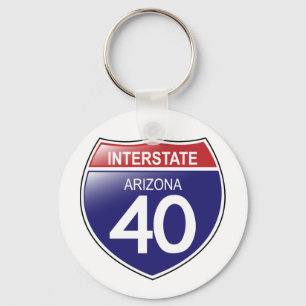 Interstate 40 i nyckelkedjan Arizona Nyckelring