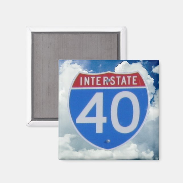 Interstate 40-skylt magnet (Front/Back)