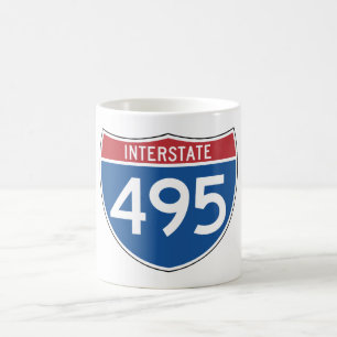 Interstate 495 Sign Kaffemugg