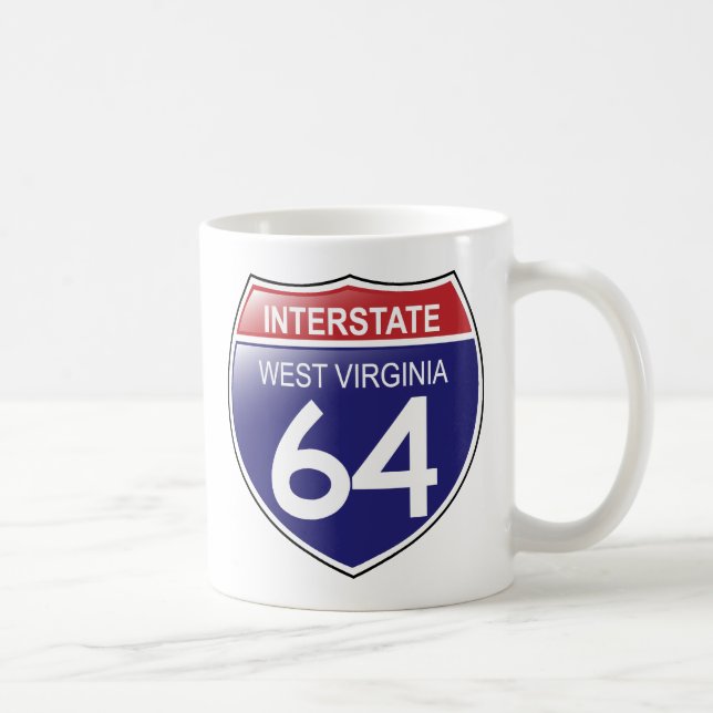 Interstate 64 i Väster Virginia Mugg (Höger)