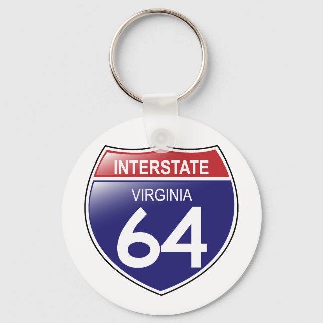 Interstate 64 i Virginia Keychain Nyckelring (Framsida)