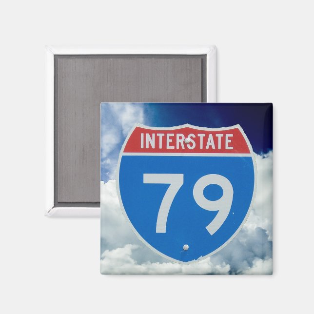 Interstate 79-skylt, vägmärke magnet (Front/Back)