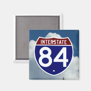Interstate 84 Sköld, Vägmärke, Oregon Magnet