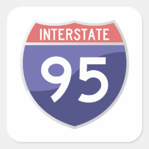 Interstate 95 klistermärke (I-95)