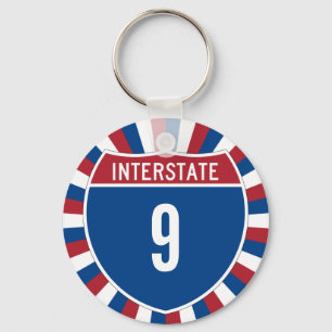 Interstate 9 nyckelring
