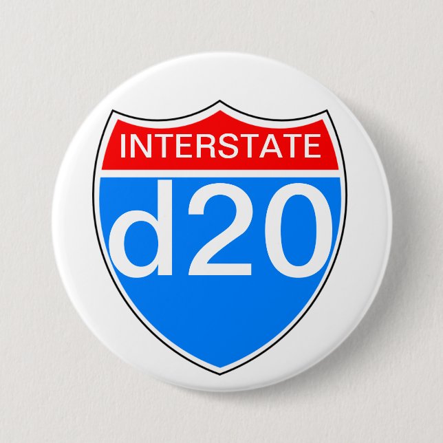 Interstate d20 knapp (Framsida)