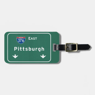 Interstate huvudväg för Pittsburgh Pennsylvania Bagagebricka