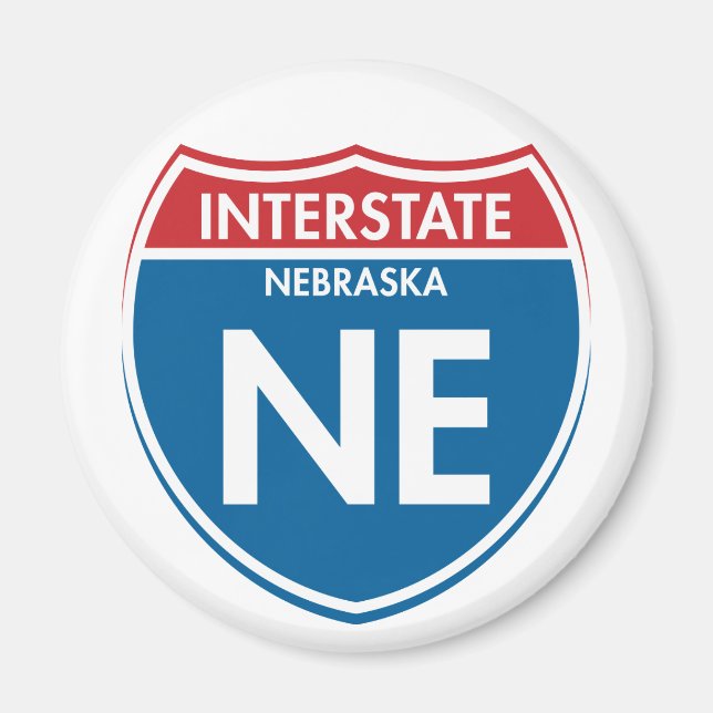 Interstate Nebraska NE Magnet (Framsidan)