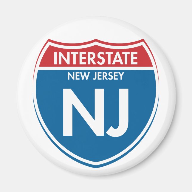 Interstate New jersey NJ Magnet (Framsidan)