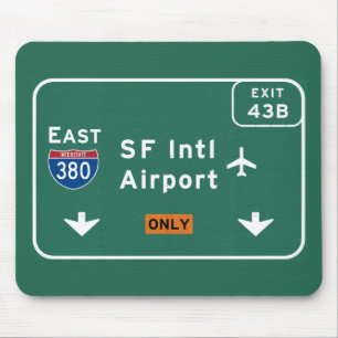 Interstate San Francisco CA SFO-flygplats I-380 E Musmatta