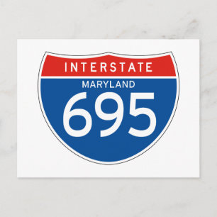 Interstate Sign 695 - Maryland Vykort