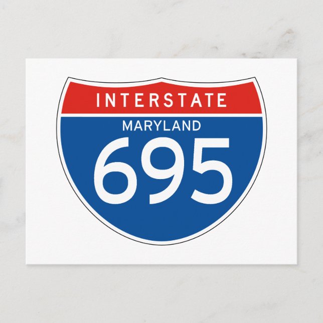 Interstate Sign 695 - Maryland Vykort (Framsida)