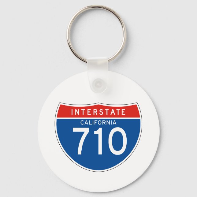 Interstate Sign 710 - California Nyckelring (Framsida)