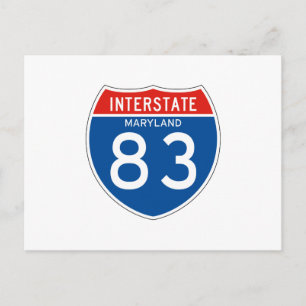 Interstate Sign 83 - Maryland Vykort