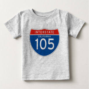 Interstate underteckna 105 - Kalifornien T Shirt