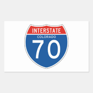 Interstate underteckna 70 - Colorado Rektangulärt Klistermärke