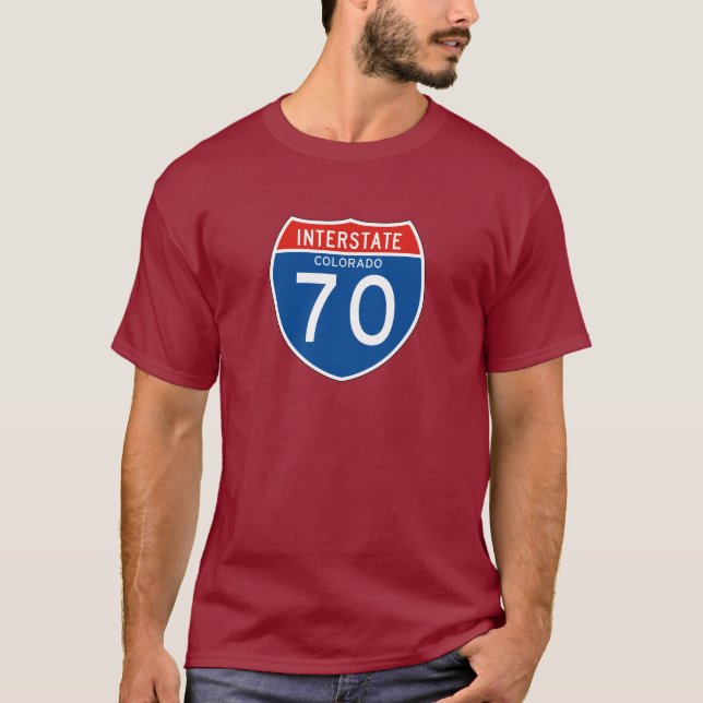 Interstate underteckna 70 - Colorado T Shirt (Framsida)