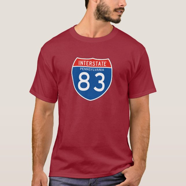 Interstate underteckna 83 - Pennsylvania T Shirt (Framsida)