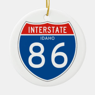 Interstate underteckna 86 - Idaho Julgransprydnad Keramik