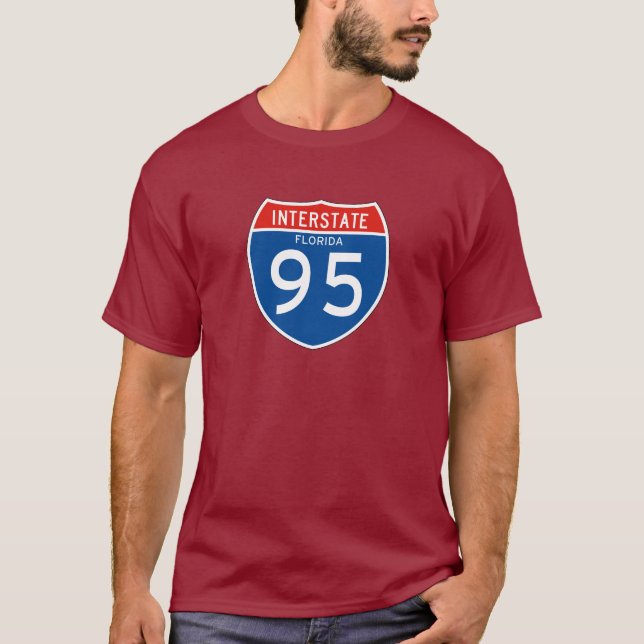 Interstate underteckna 95 - Florida T Shirt (Framsida)