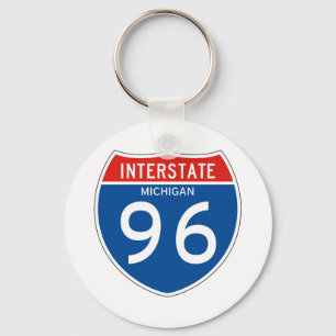 Interstate underteckna 96 - Michigan Nyckelring