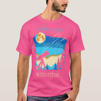 Interstellär intellektuell Måne och stjärnastronom T Shirt