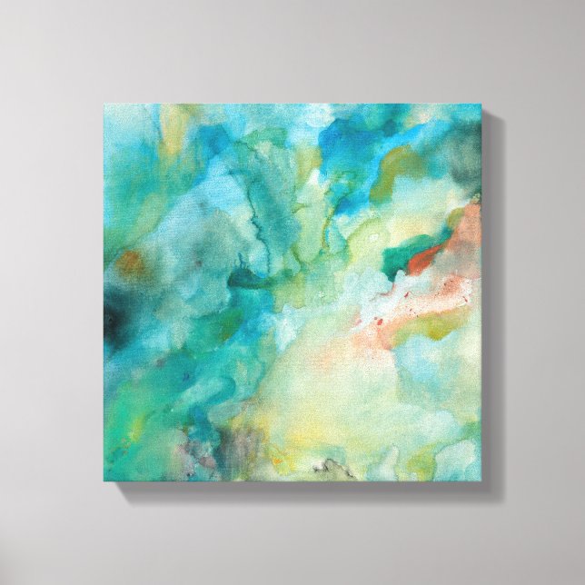 Interstellär | Teal Blå himmel Canvastryck (Framsida)