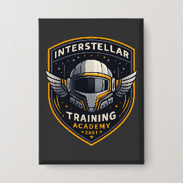 Interstellar Training Academy Sci-Fi Emblem Button Knapp