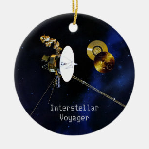 Interstellär Voyager-rymdfarkoster Julgransprydnad Keramik