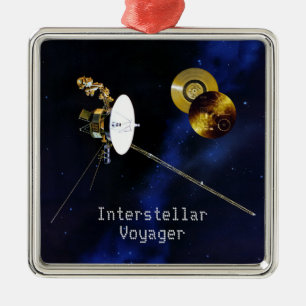 Interstellär Voyager-rymdfarkoster Julgransprydnad Metall