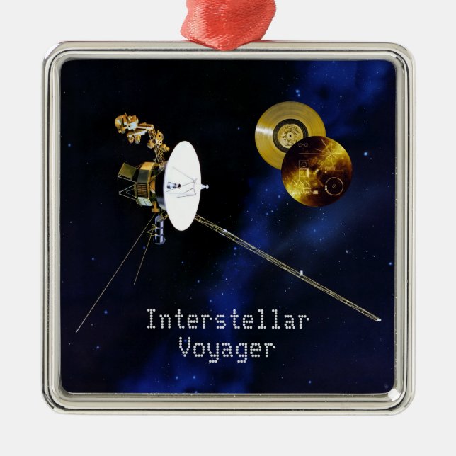 Interstellär Voyager-rymdfarkoster Julgransprydnad Metall (Framsidan)