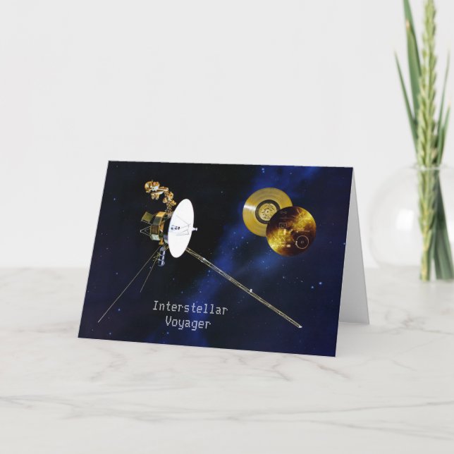 Interstellär Voyager-rymdfarkoster Kort (Framsida)