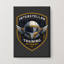 Interstellära Träningsakademin Sci-Fi Emblem Knapp