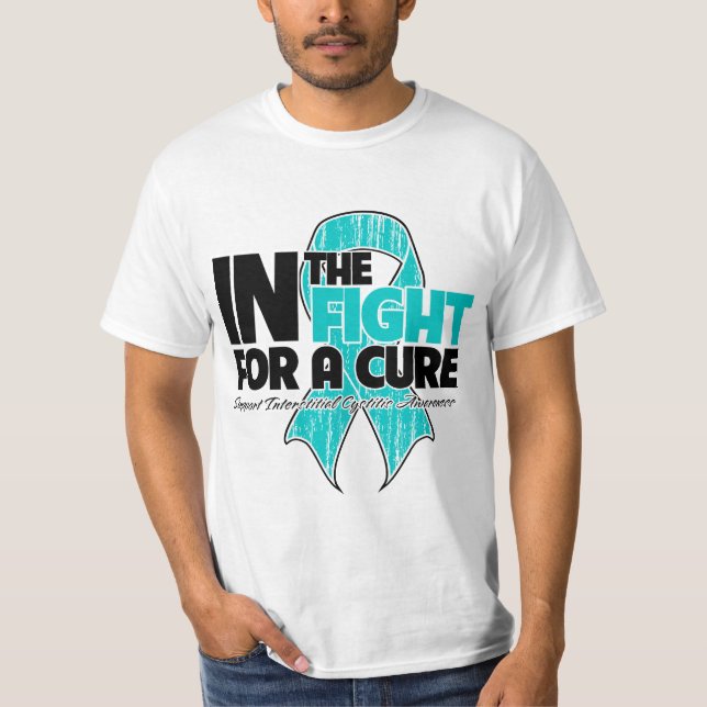 Interstitial blåskatarr i slagsmål för en bot t-shirt (Framsida)