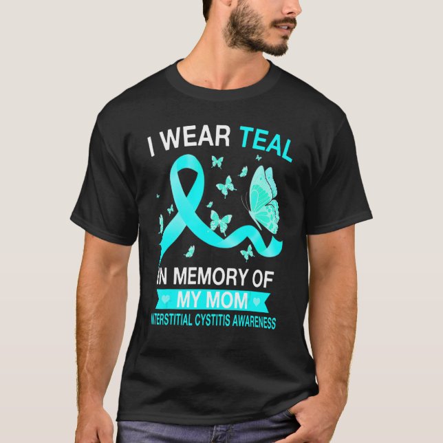 Interstitiell cystit medvetandegrad I Bära Teal Bu T Shirt (Framsida)
