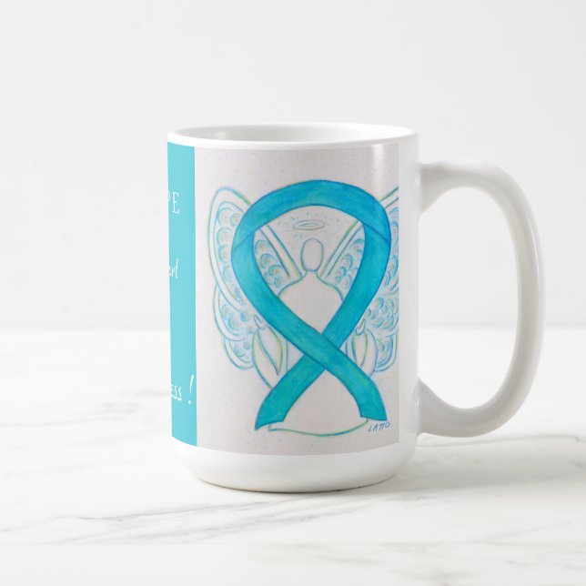 Interstitiell cystitis Awareness Ribbon Angel Mugg (Höger)