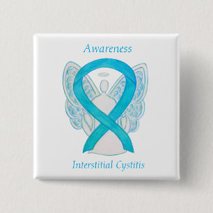 Interstitiell cystitis Awareness Ribbon Angel Stif Knapp