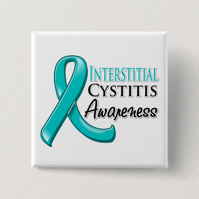 Interstitiell cystitis Awareness Ribbon Knapp (Framsida)