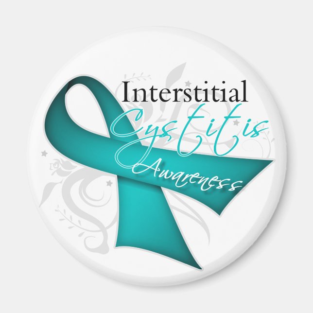 Interstitiell cystitis Awareness Ribbon Magnet (Framsidan)