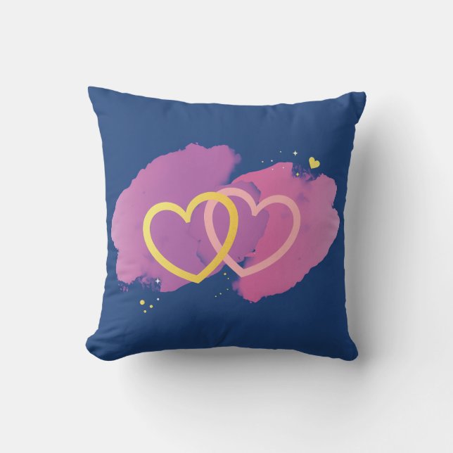 Intertwined Hearts Decorative Kudde (Framsida)