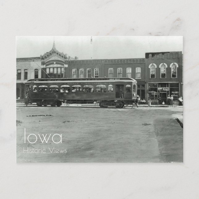 Interurban bil i Ames, Iowa vycard Vykort (Framsida)